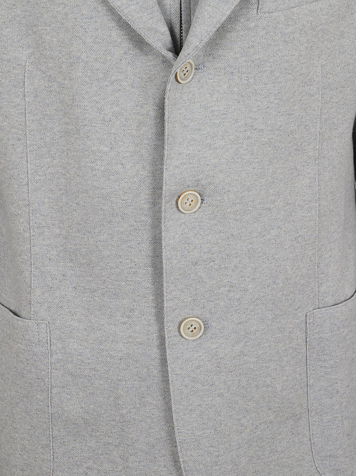 Giacca Blue Cotton Polyamide Elastan