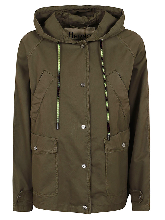 Padded Jacket Green Cotone Giacca