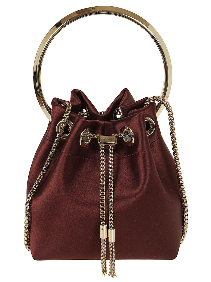 Bon Metallic Fabric Brass Borsa