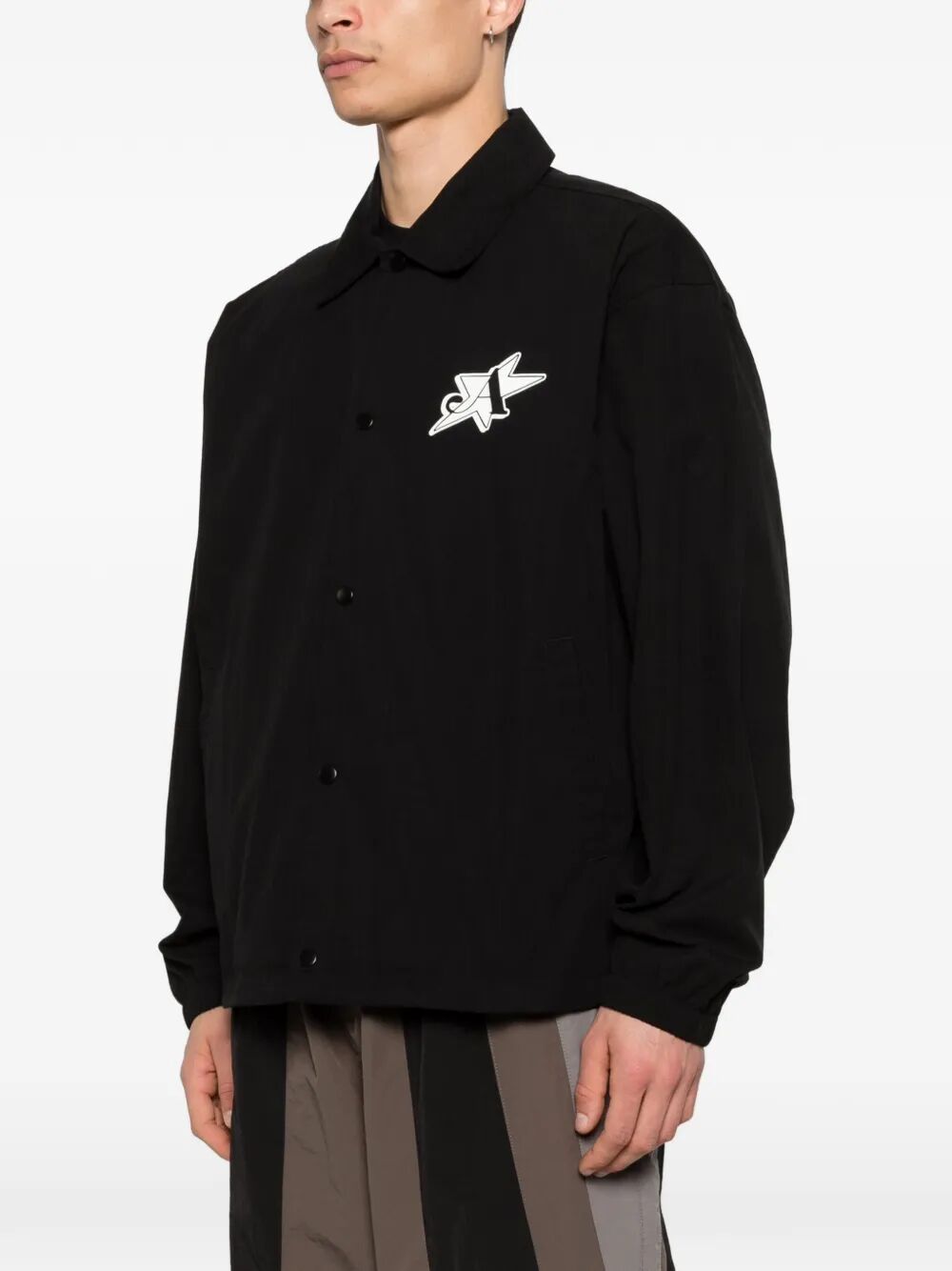 L E S Community Coaches Jacket Black Cotton | Cotton/twill