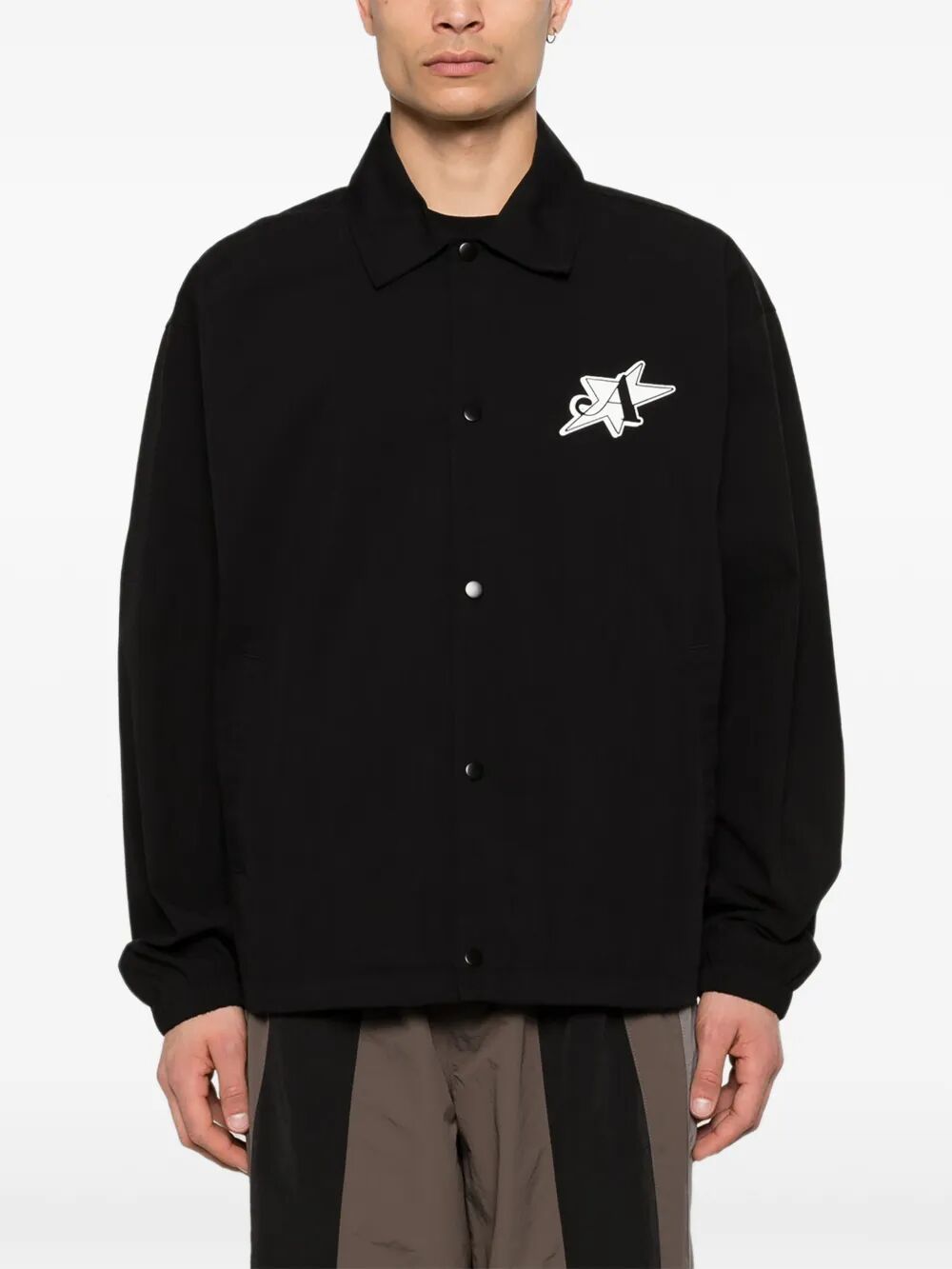 L E S Community Coaches Jacket Black Cotton | Cotton/twill