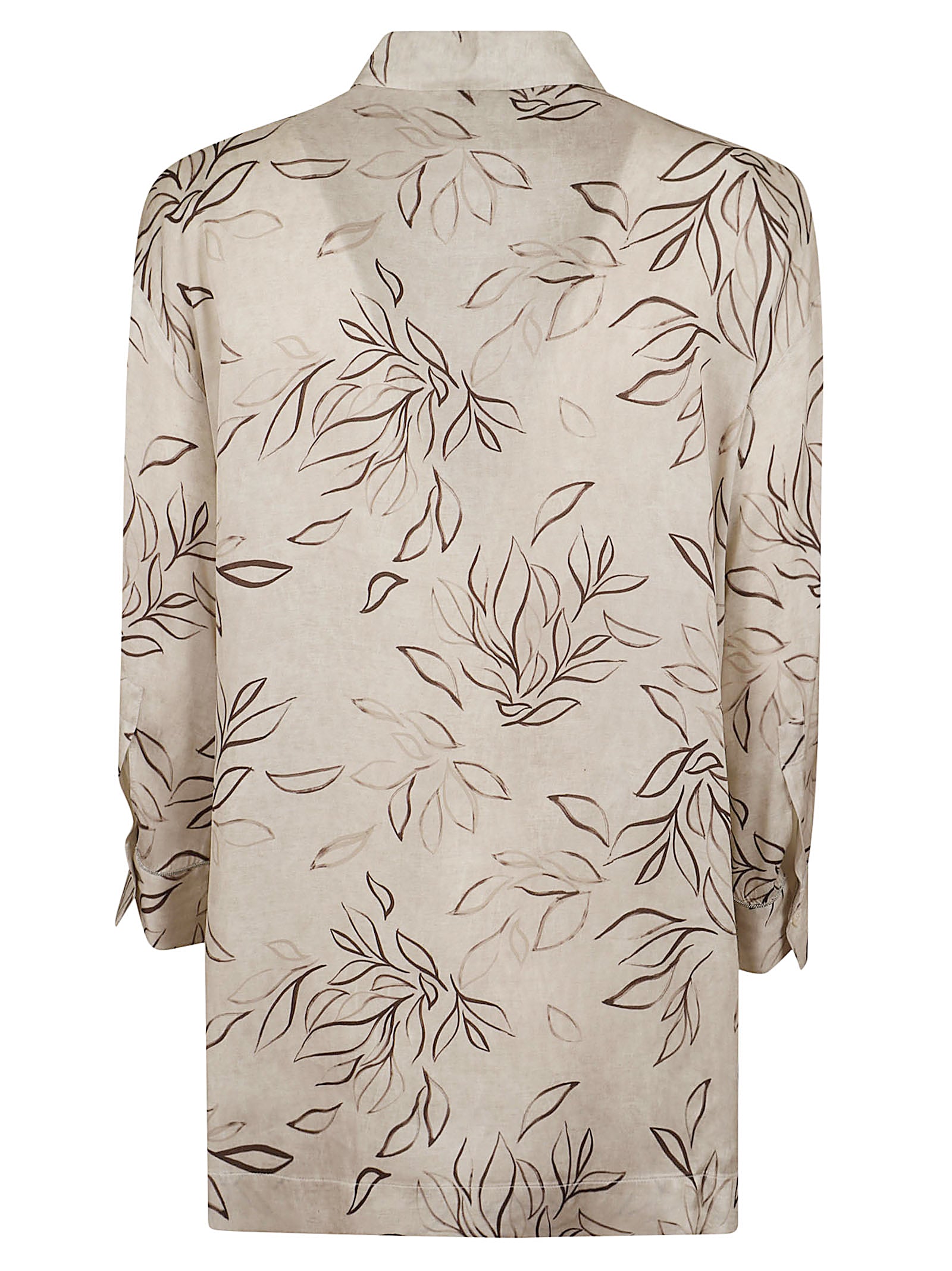Camicia Raso Fluido Di Viscosa Nude & Neutrals