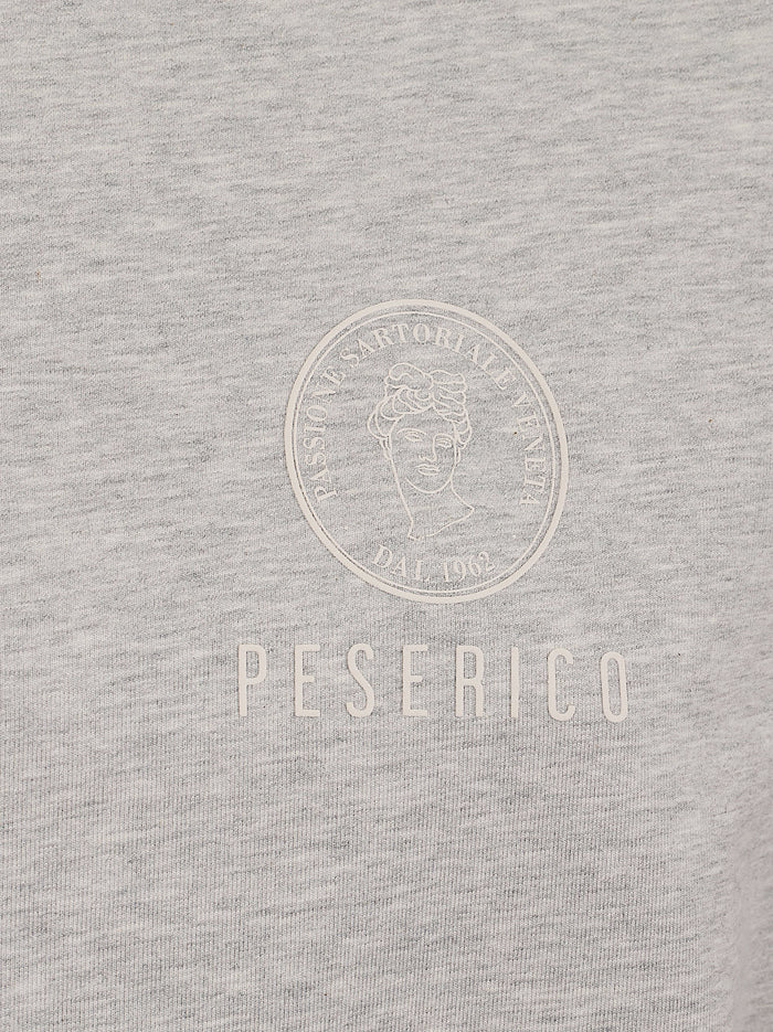 Felpa Leggera Melange In Cotone Grey