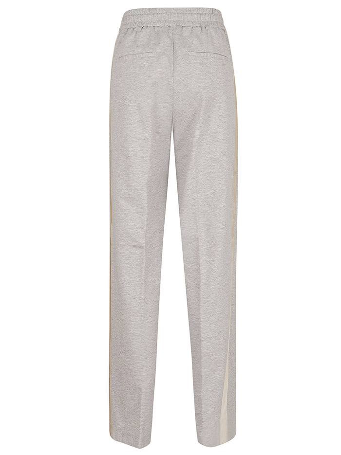 Pantalone Felpa Leggera Melange In Cotone Grey Pantaloni