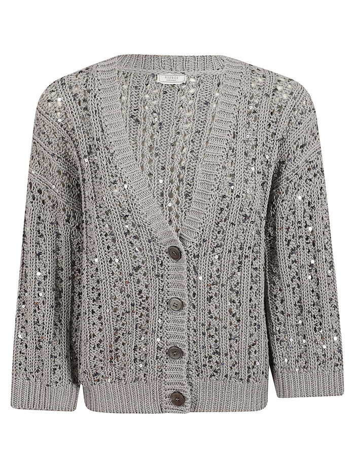 Maglia Donna Tricot Fettuccia Di Cotone Grey Cotton