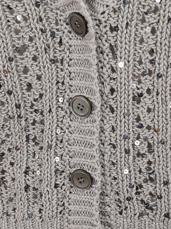 Maglia Donna Tricot Fettuccia Di Cotone Grey Cotton
