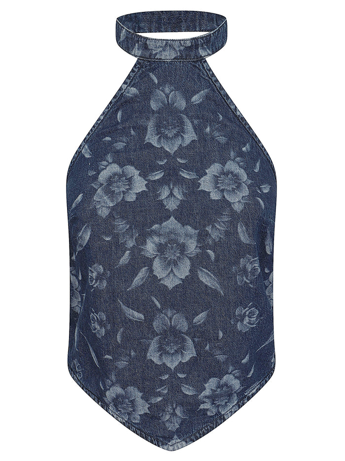 Urlo Top Light Denim Allover Blue