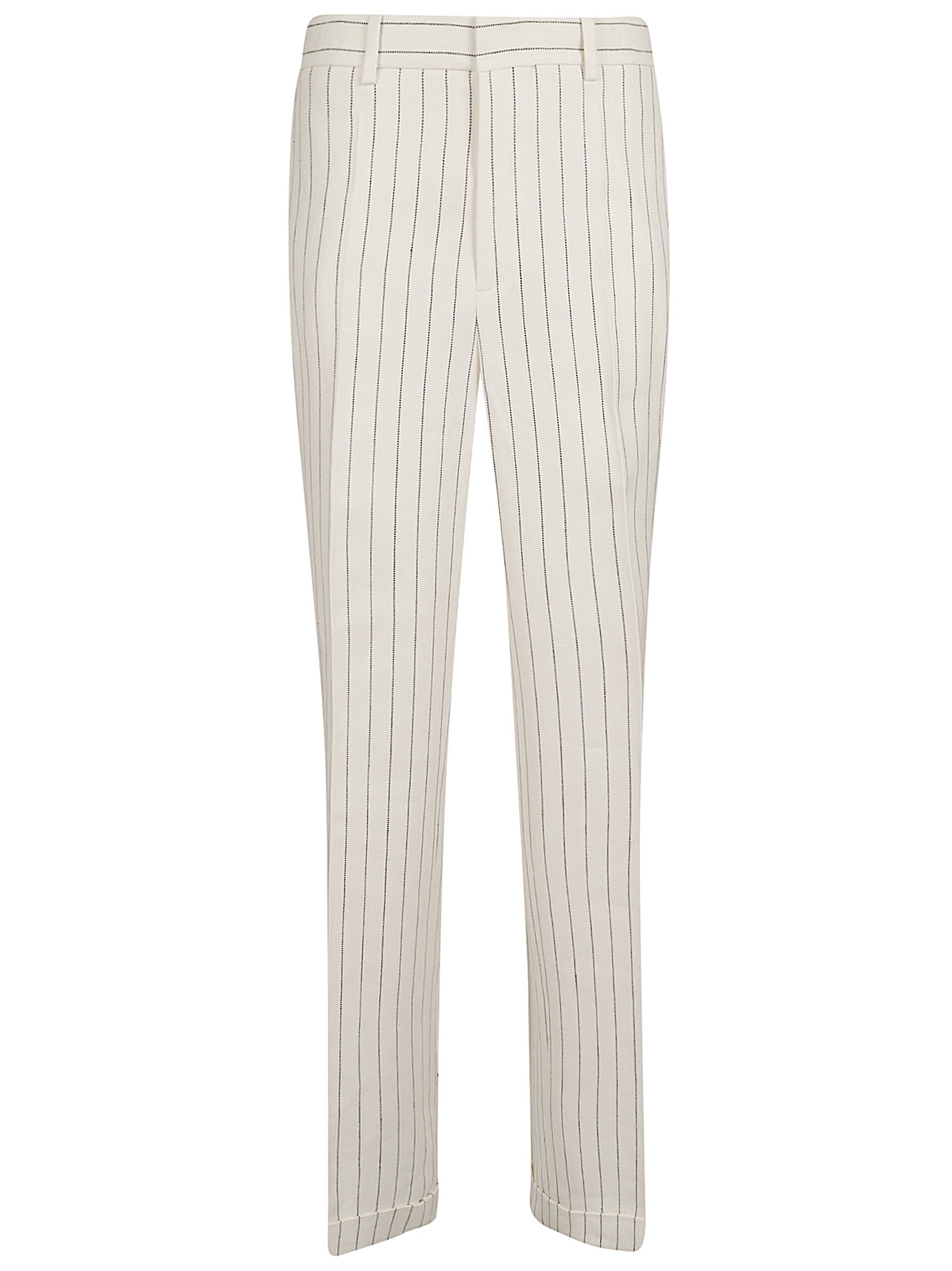 Woven-straight-pants White Hemp Pantaloni