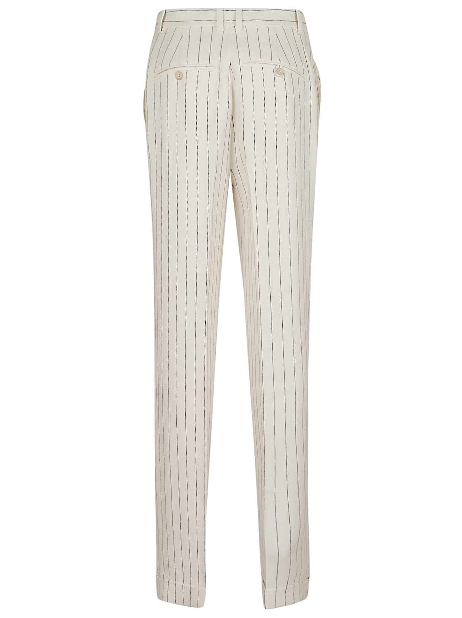 Woven-straight-pants White Hemp Pantaloni