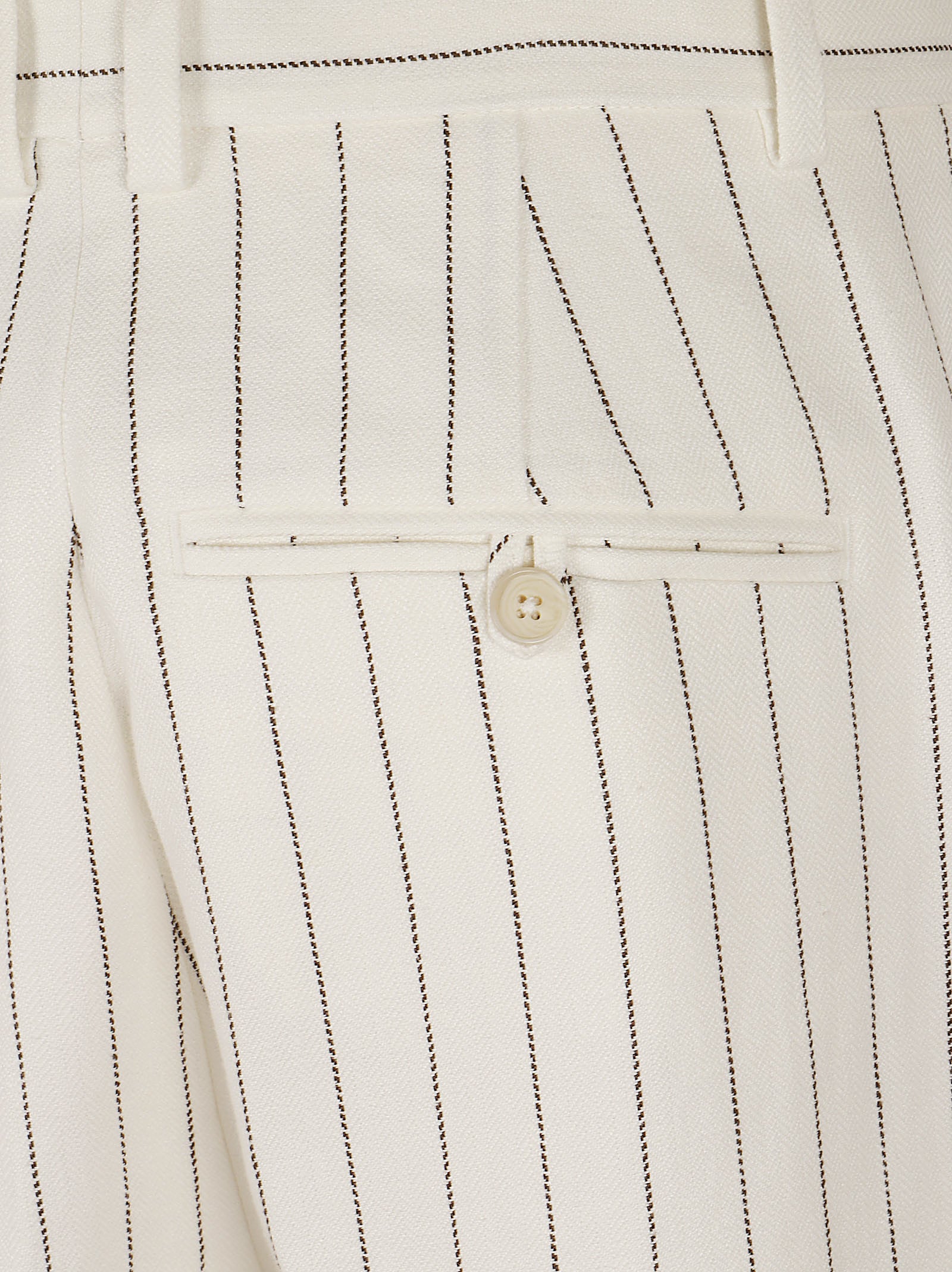 Woven-straight-pants White Hemp Pantaloni
