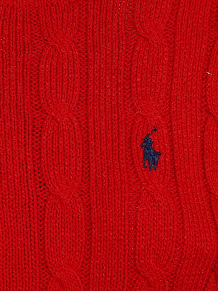 Julianna-long Sleeve-pullover Red Cotton Maglia