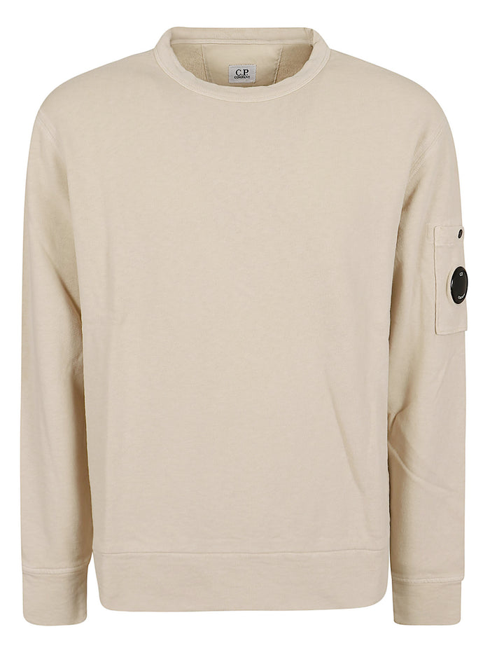 Sweatshirts Crew Neck In Malfile Fleece White Maglia