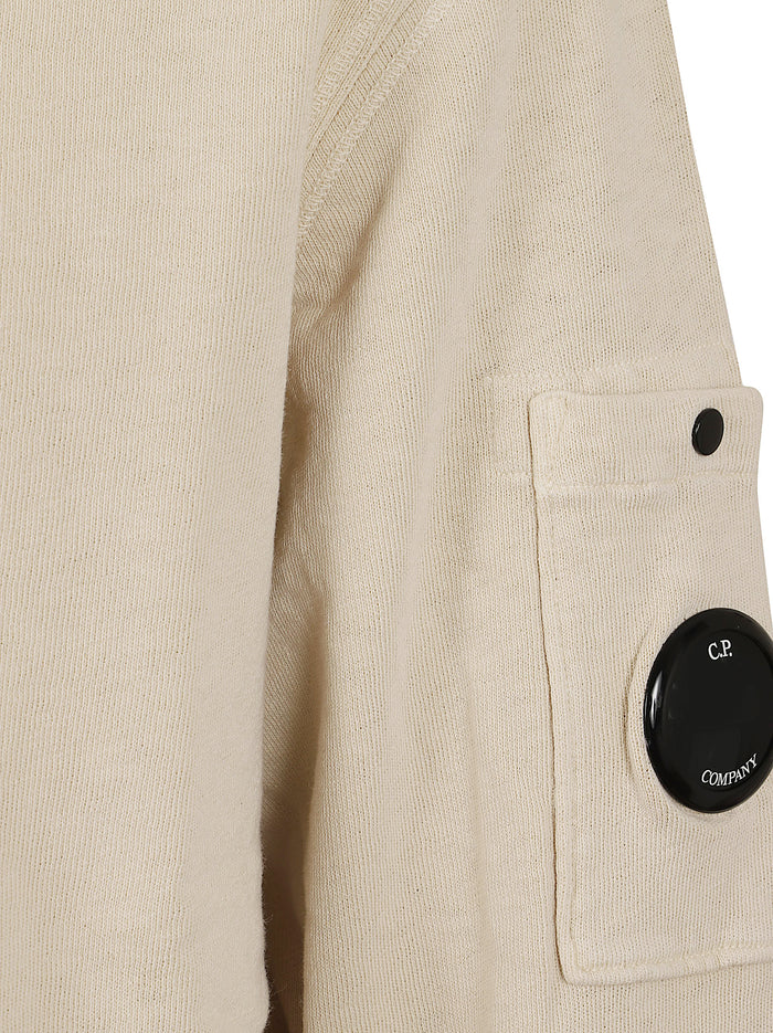 Sweatshirts Crew Neck In Malfile Fleece White Maglia