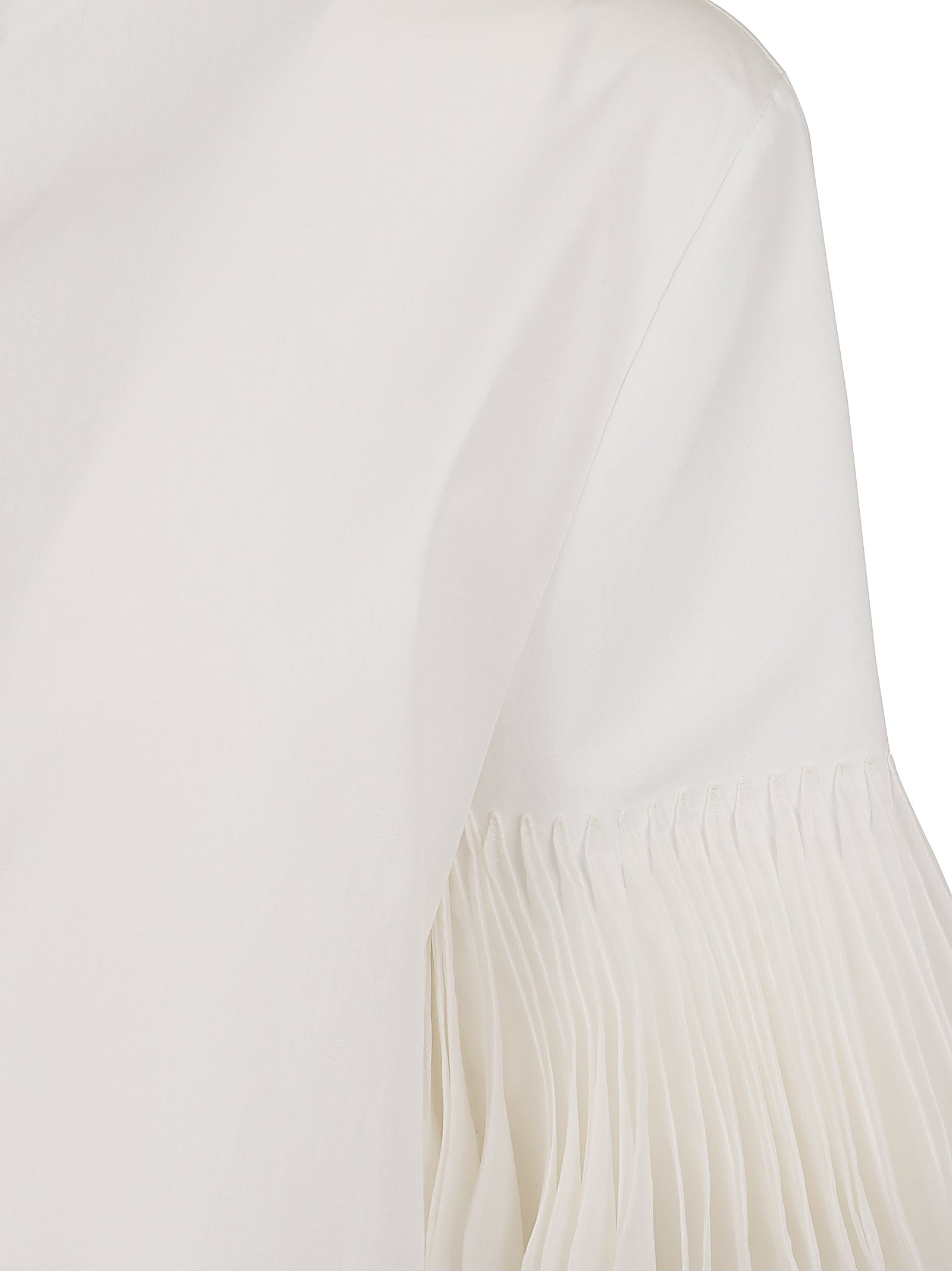 Embroidered Shirt | Graphic Pages Cotton Popeline White Camicia