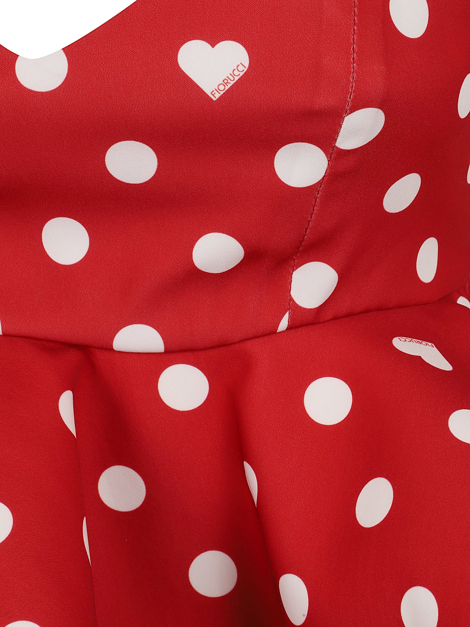 Red Neoprene Polka Dot Peplum Crop Top