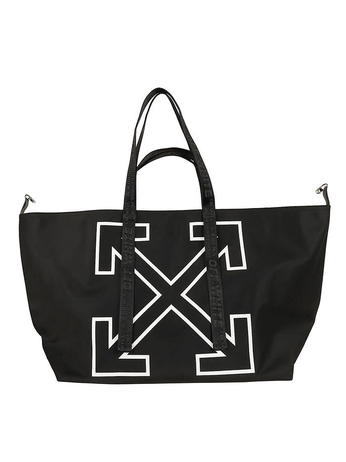 Heritage Day Off Tote L Black - White Polyamide Borsa