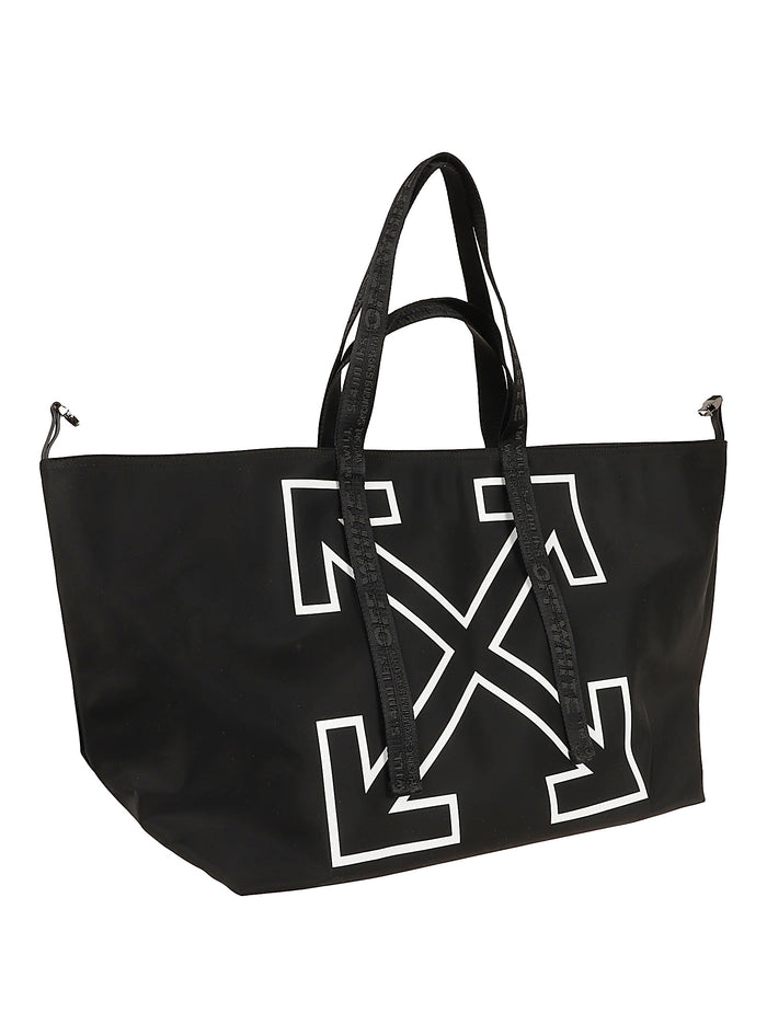 Heritage Day Off Tote L Black - White Polyamide Borsa