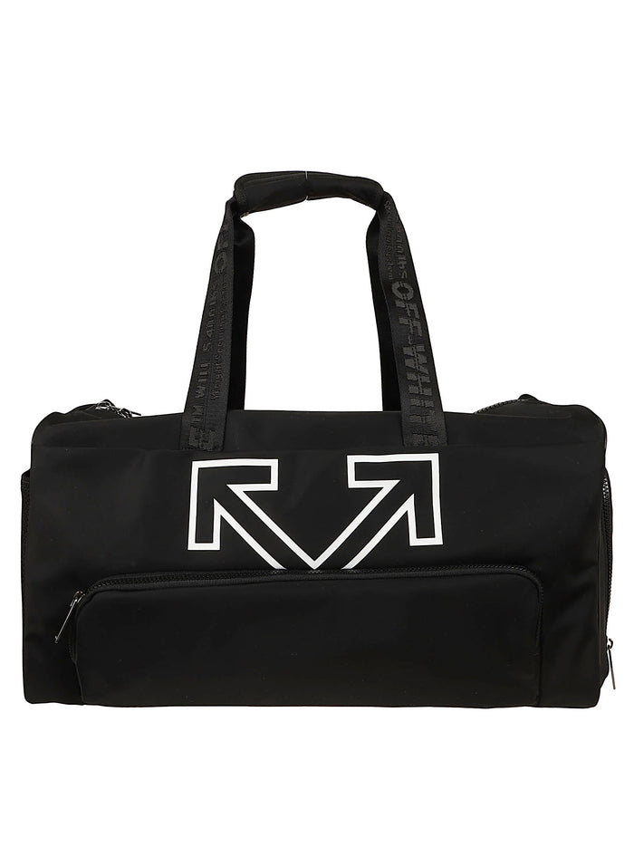 Heritage Gym Bag Black - White Polyamide Borsa