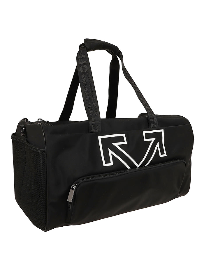 Heritage Gym Bag Black - White Polyamide Borsa