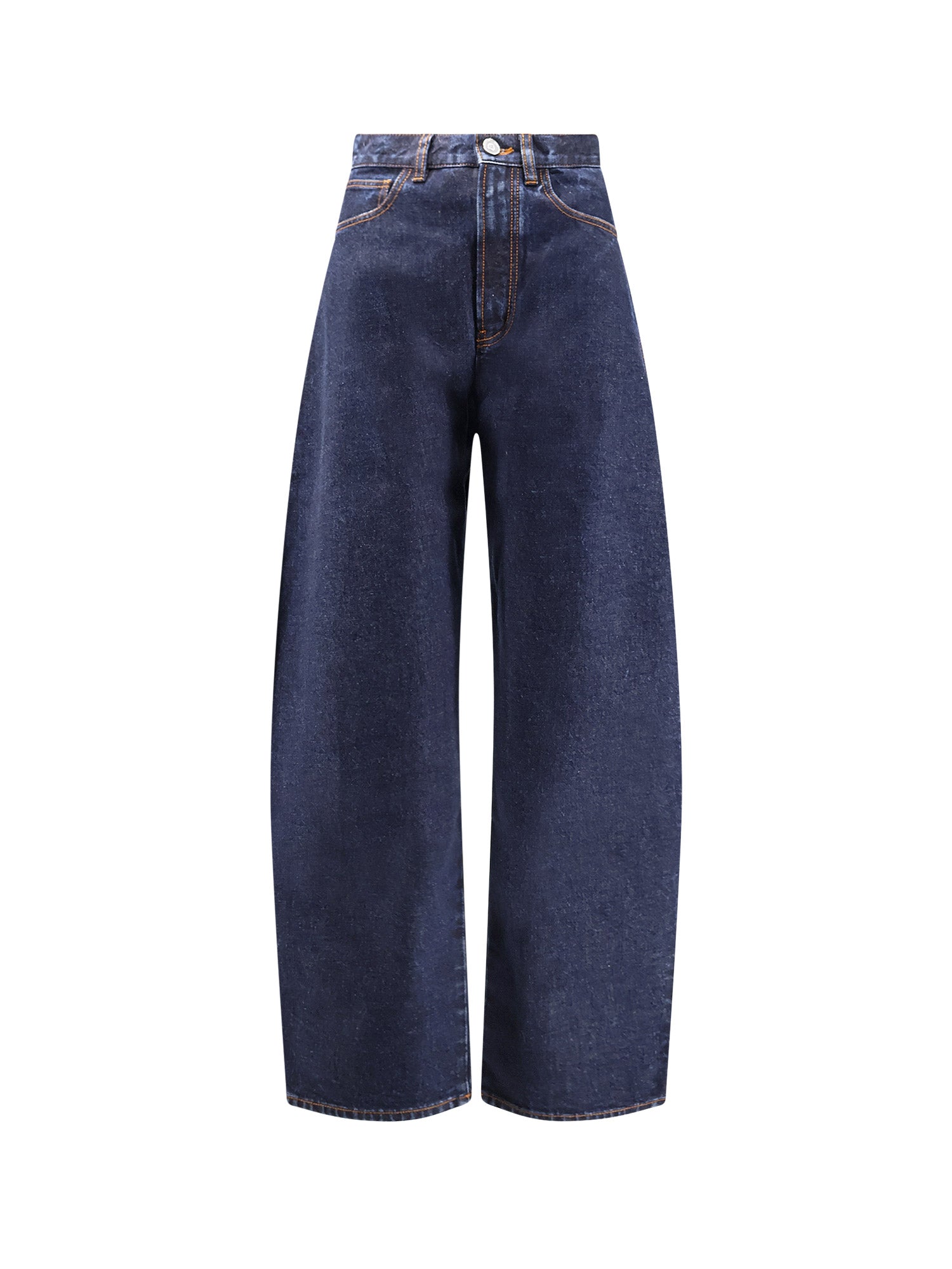 Alaia Jeans Dock Blue Cotone Poliuretano