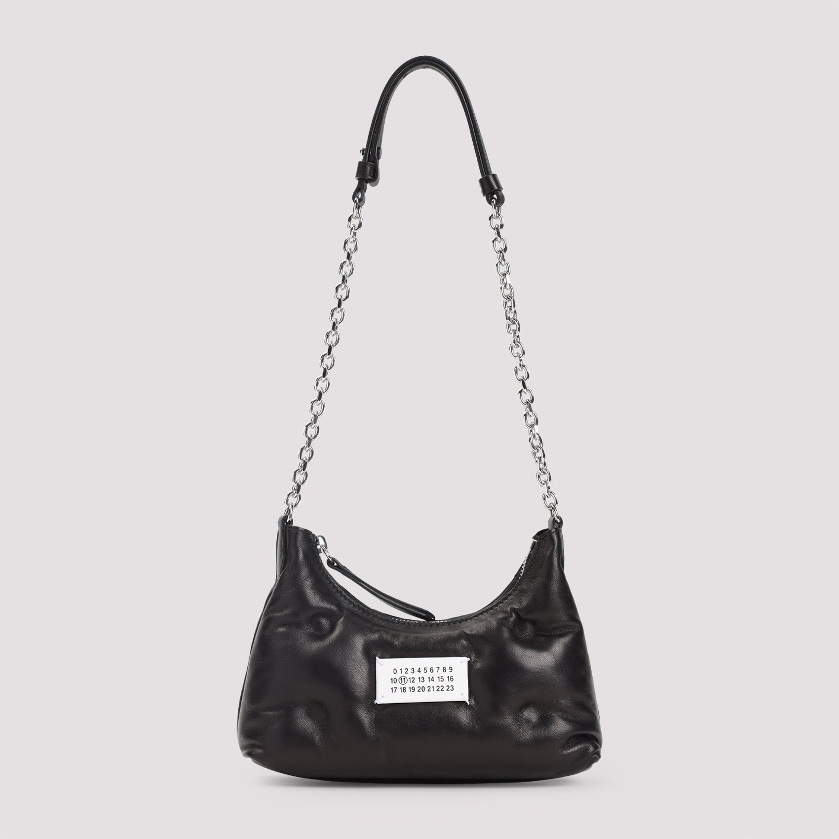 Glam Slam Hobo Micro Handbag Black Lamb Leather Bag