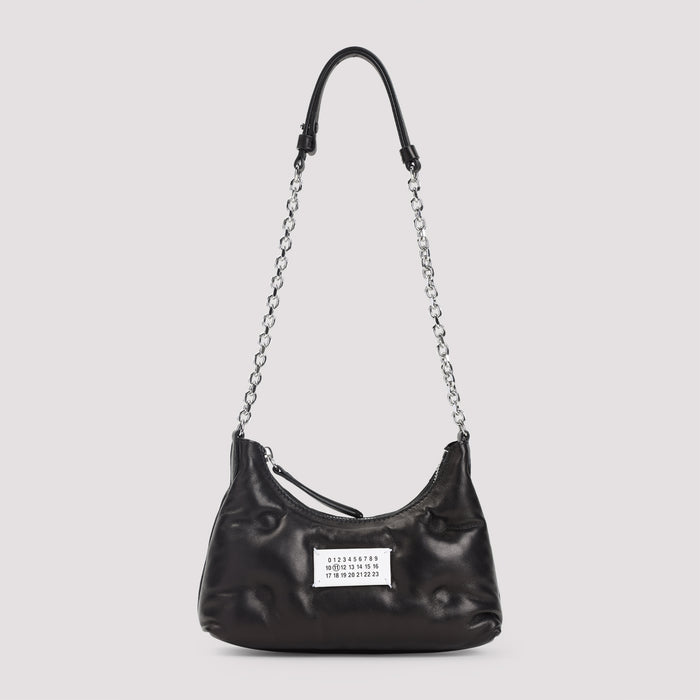 Glam Slam Hobo Micro Handbag Black Lamb Leather Bag