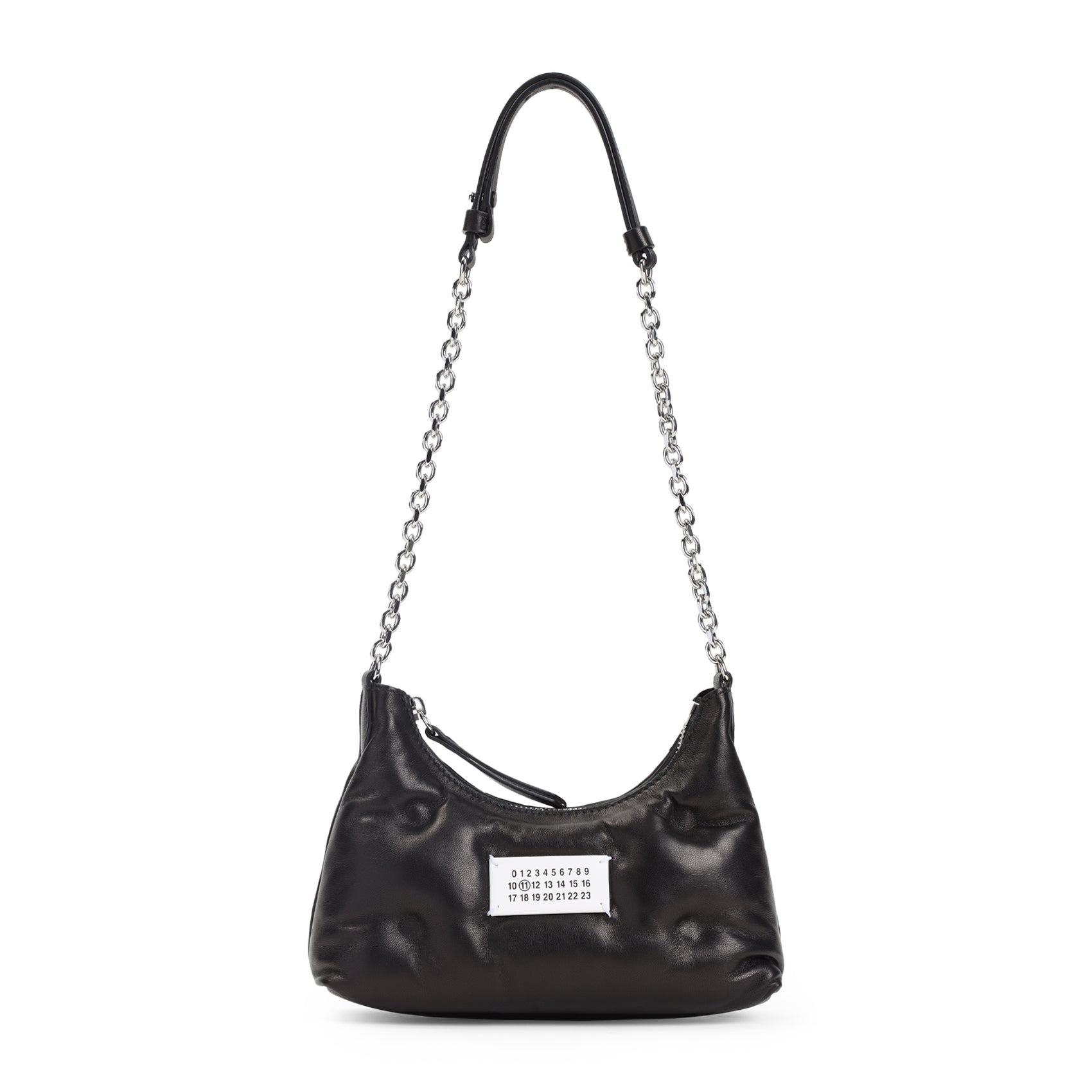 Glam Slam Hobo Micro Handbag Black Lamb Leather Bag