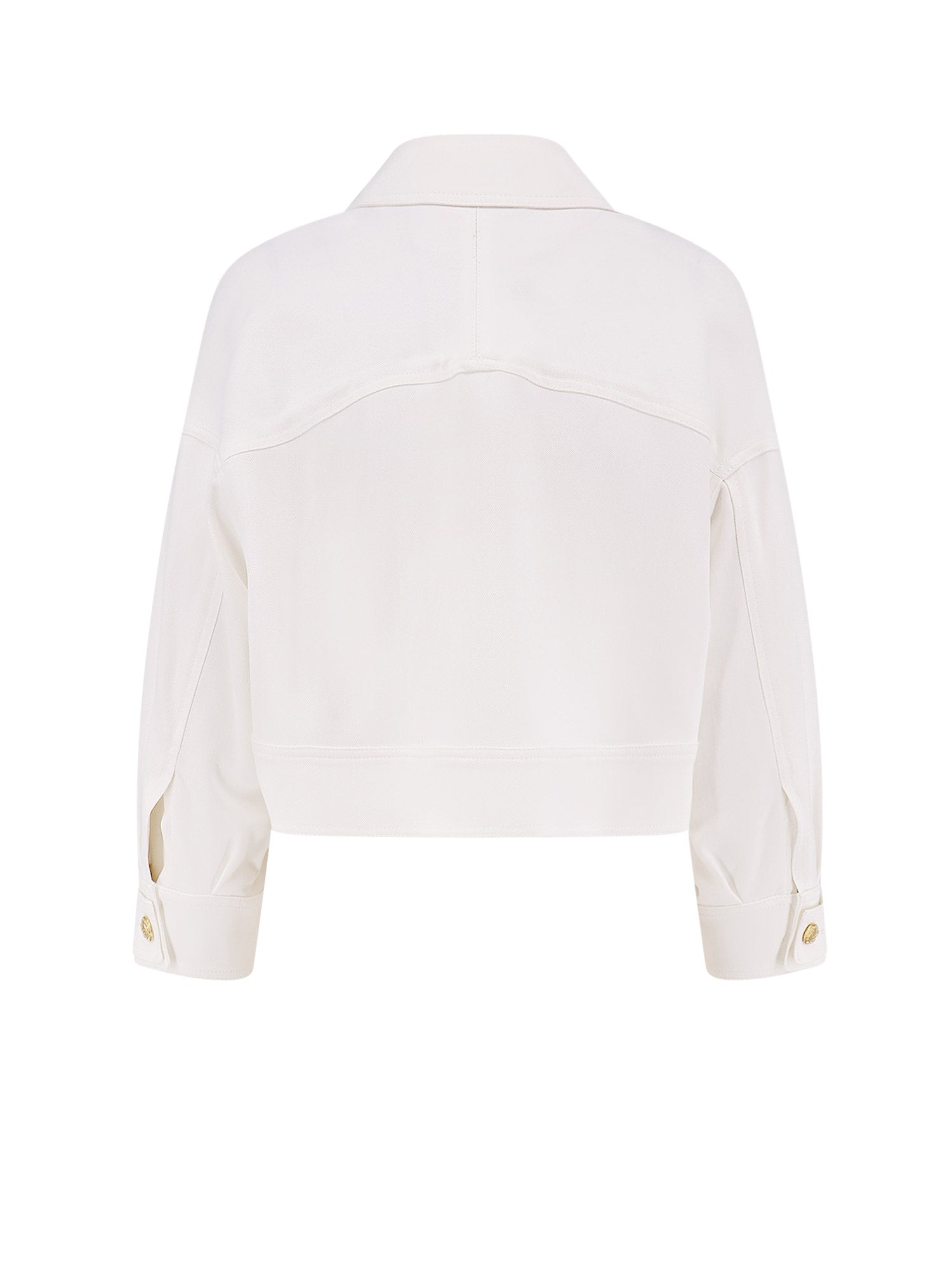 Elisabetta Franchi Jackets Ivory Viscosa Elastan
