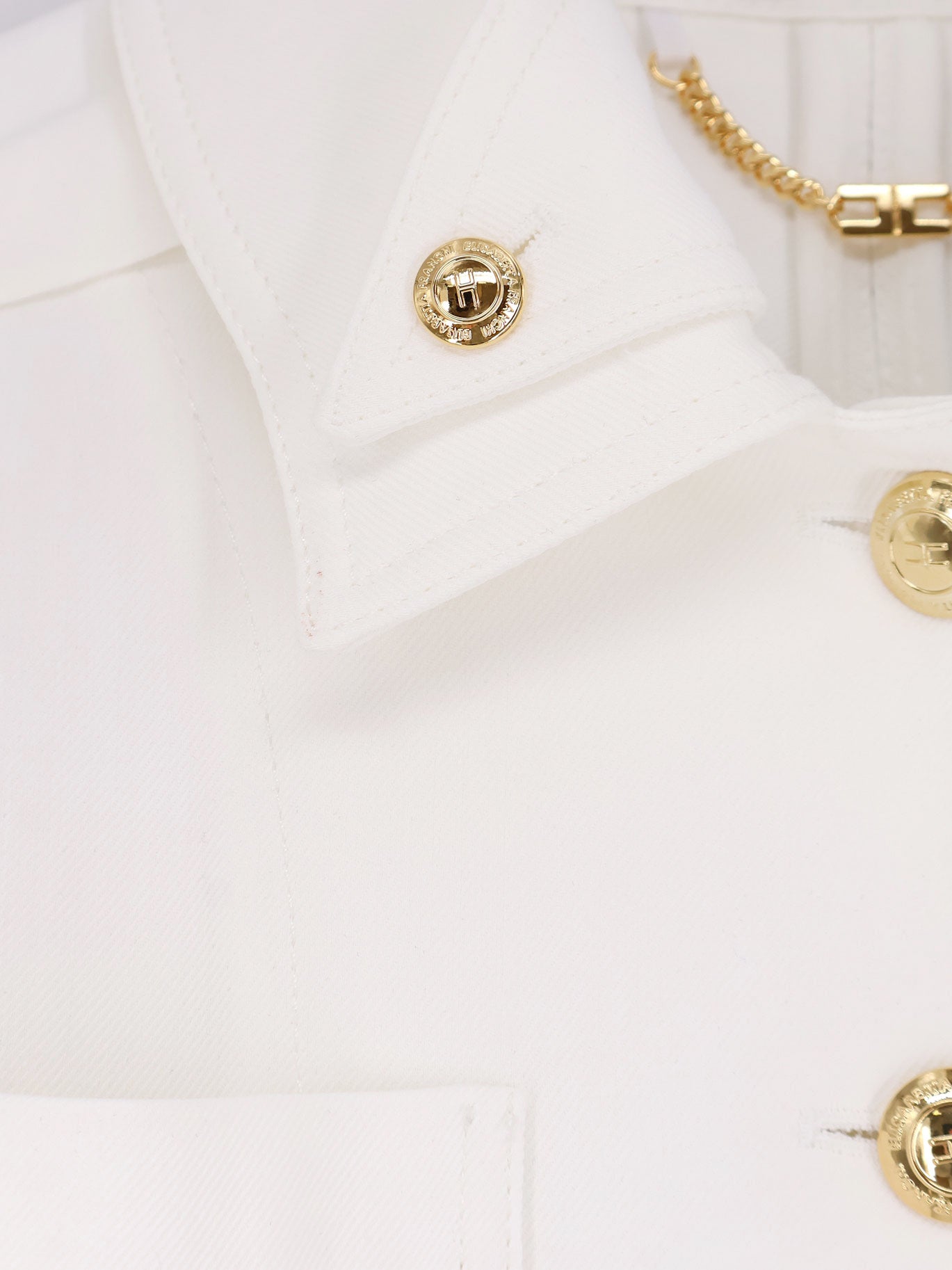 Elisabetta Franchi Jackets Ivory Viscosa Elastan