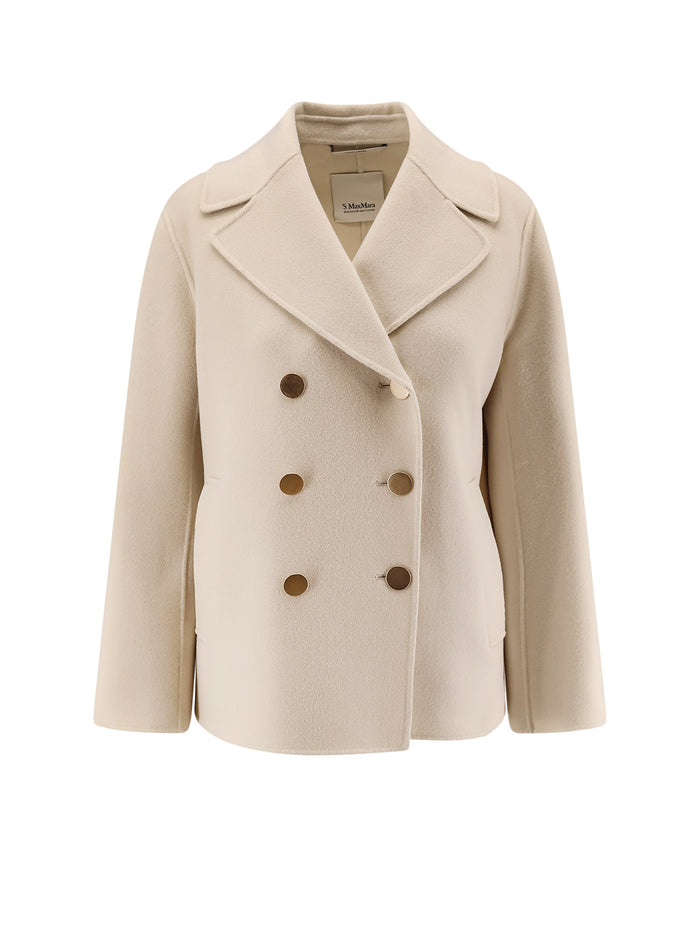 S MAX MARA Coats Yellow Lana Vergine
