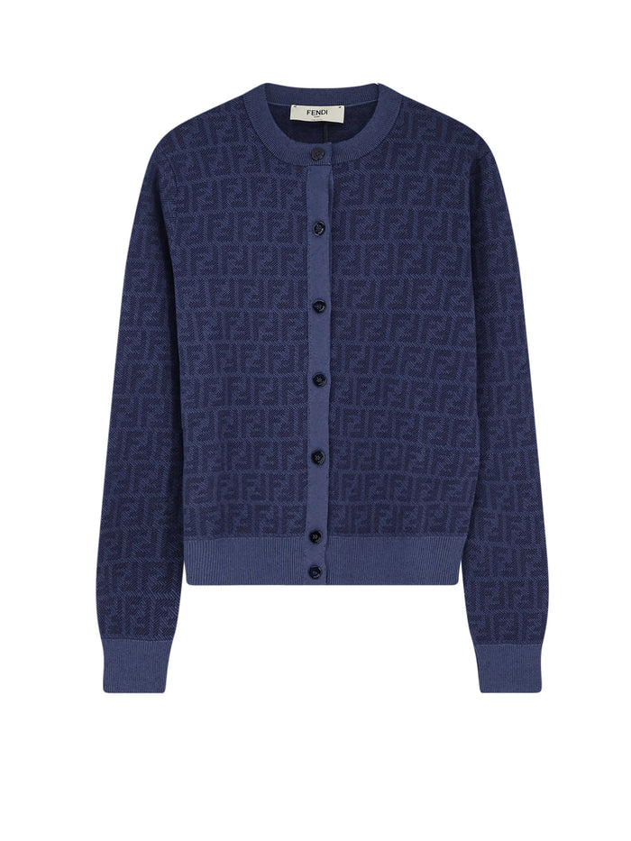 Fendi Sweaters Blueberry 26 Lana Seta