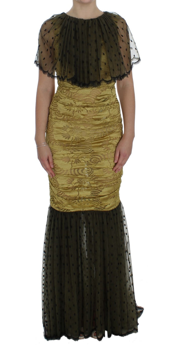 Dolce & Gabbana 10% Cotton gown in yellow