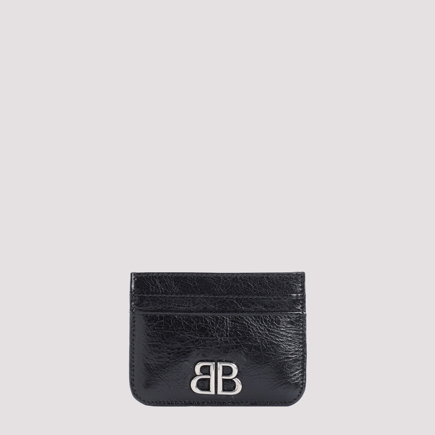 Monaco Ca Ho Wom Credit Card Case Black Lamb Leather Smallleathergoods