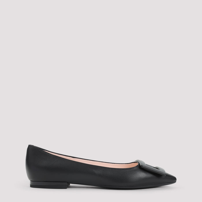 Gommettine 05 Ballerinas Black Goat Leather Shoe