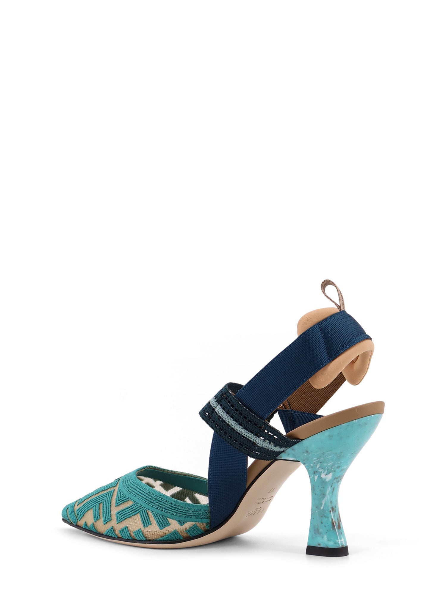 Fendi With Heel Nudo Dark Giada Mesh/pelle