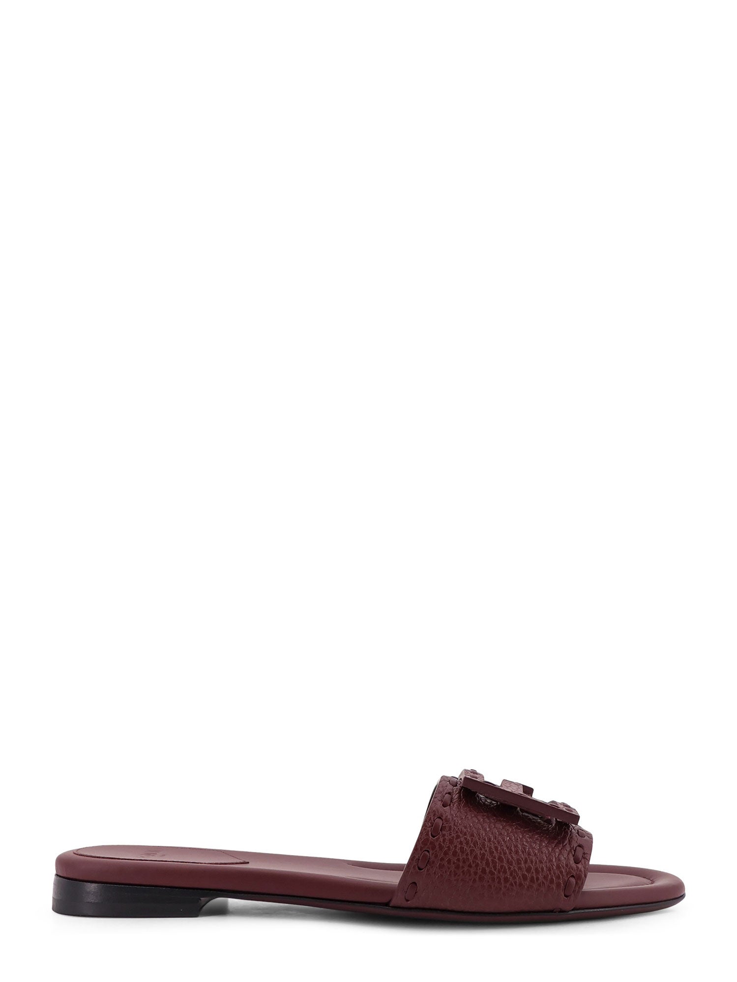 Fendi Sandals Bordeaux Bordea Bord Pelle