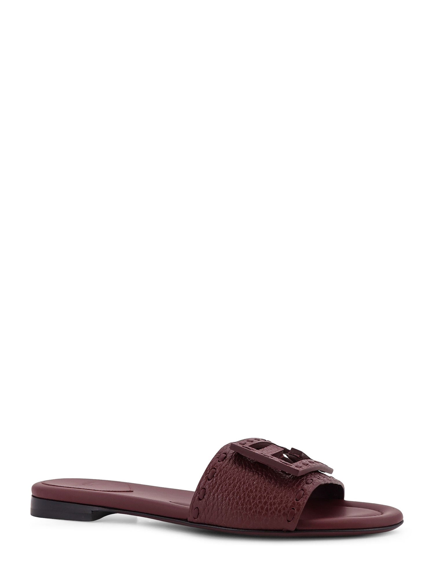 Fendi Sandals Bordeaux Bordea Bord Pelle