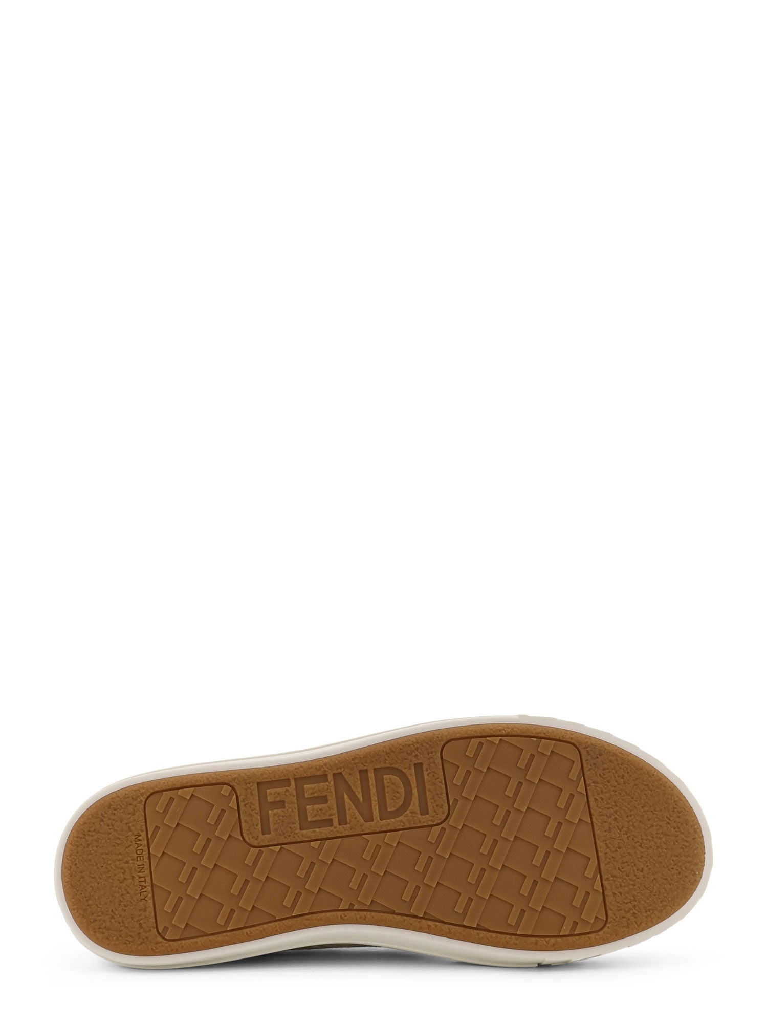 Fendi Sneakers Avorio Tortora Tessuto Ff