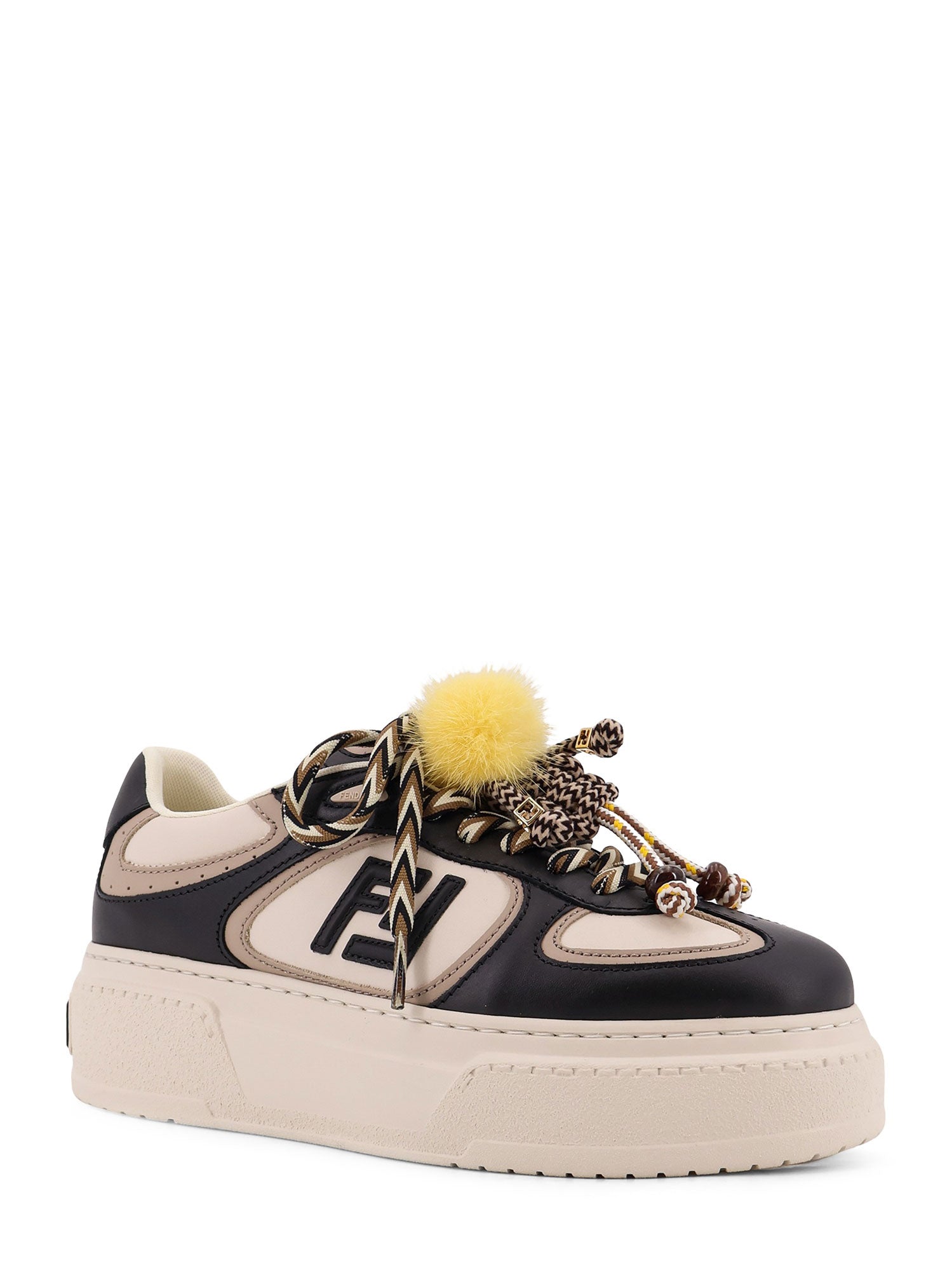 Fendi Sneakers Ner+b.ic-ambe Marshm Pelle/gomma