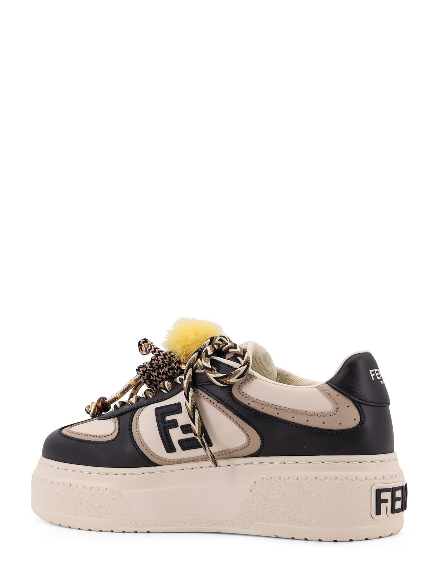 Fendi Sneakers Ner+b.ic-ambe Marshm Pelle/gomma