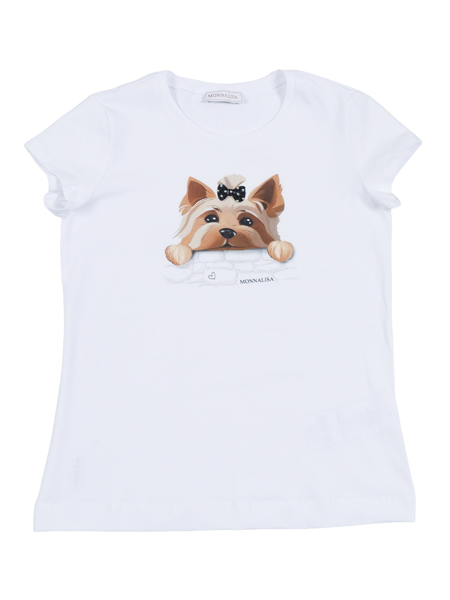 REGULAR T-SHIRT White Cotton Elastane Short Sleeves
