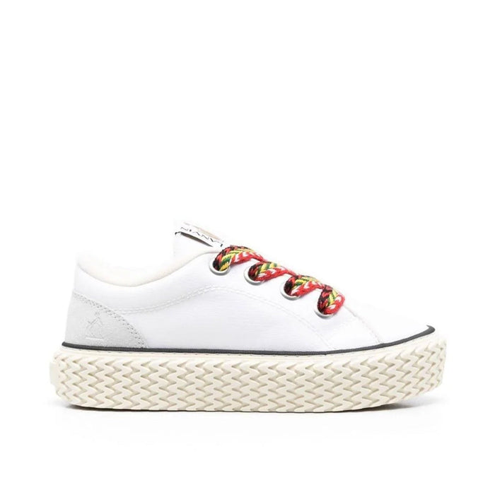 Lanvin Cotton Lace-Up Sneakers White