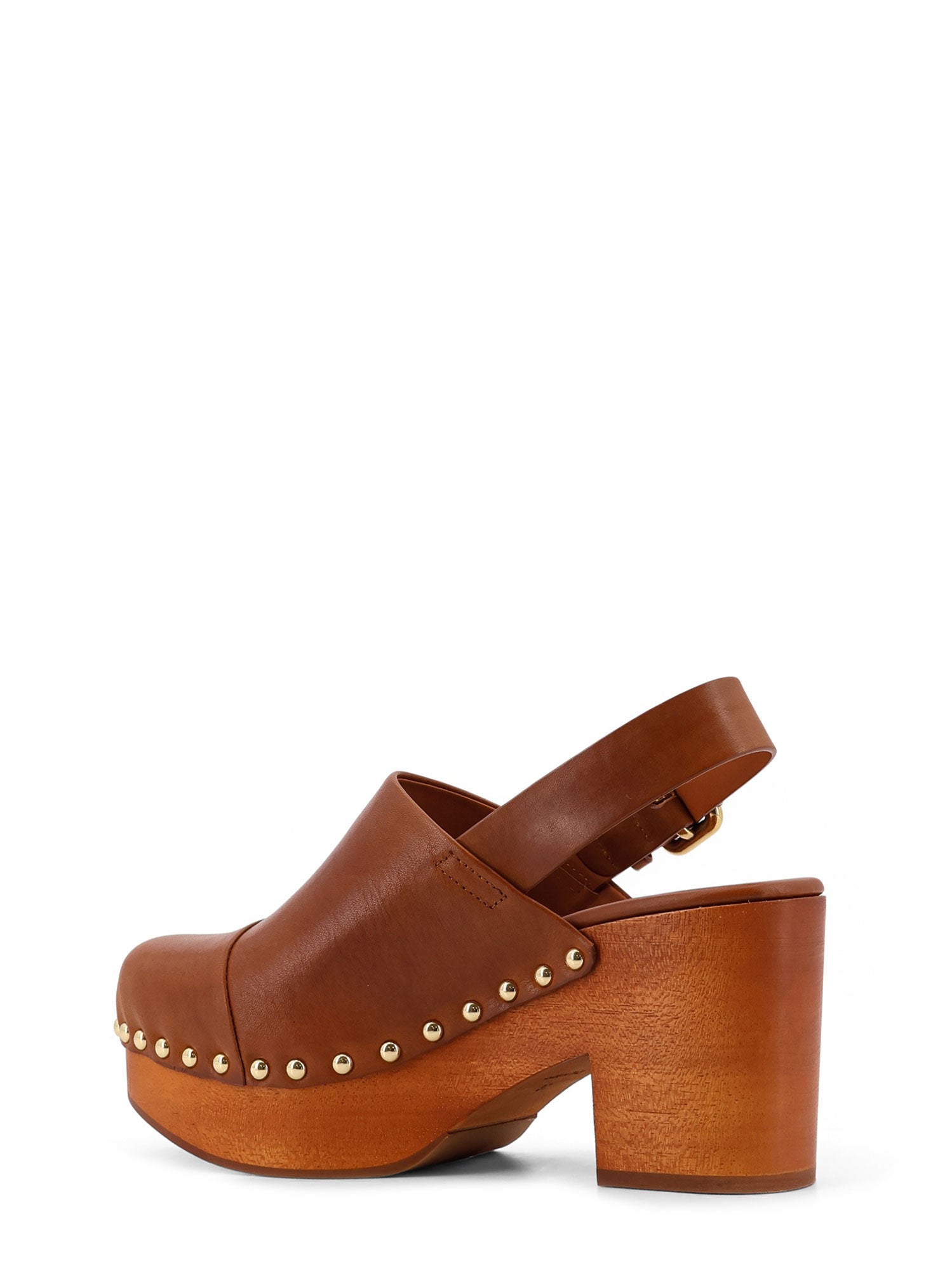 Chloè Sandals Ginger Brown Pelle/legno