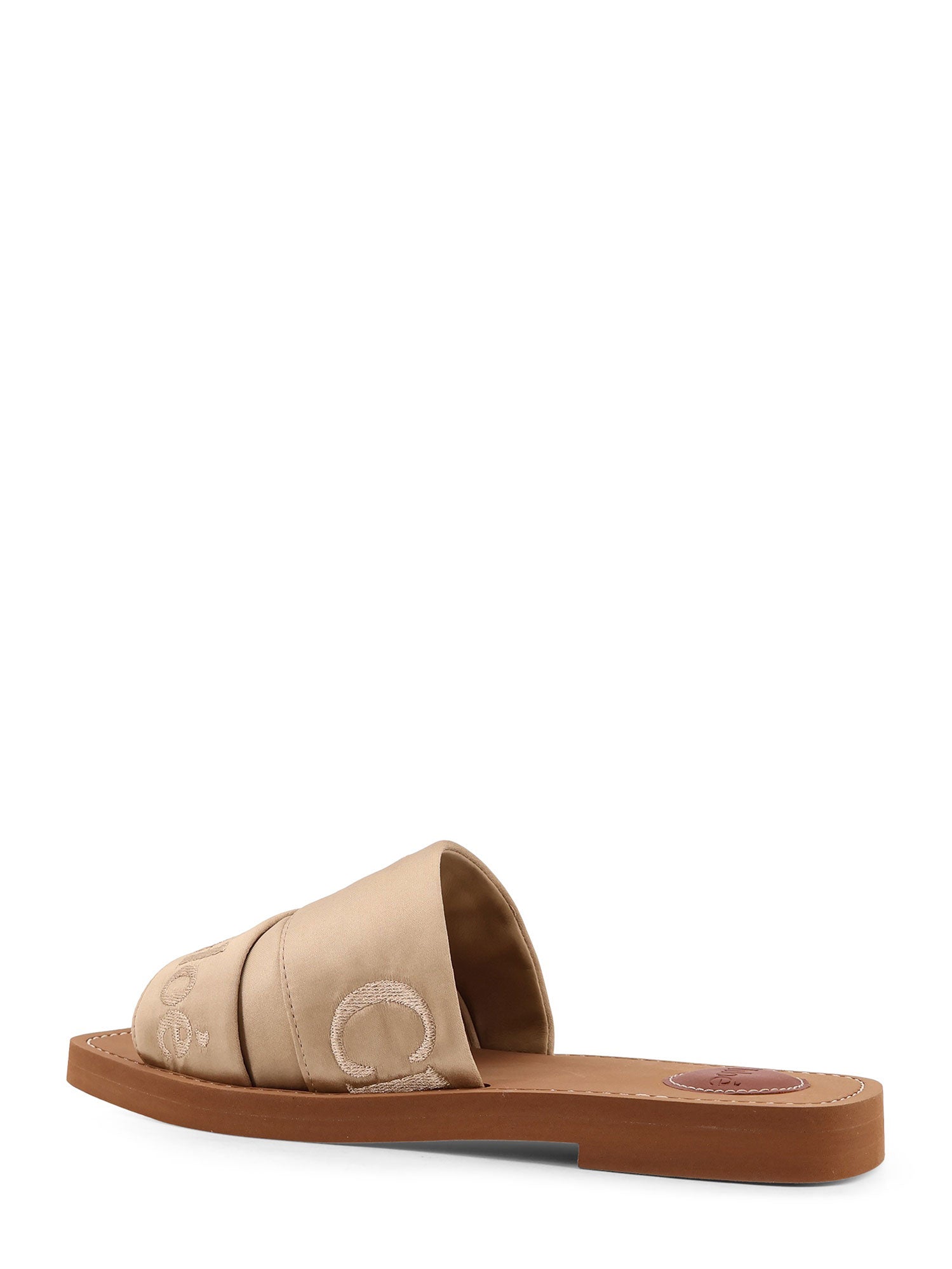 Chloè Sandals Light Sand Satin/gomma