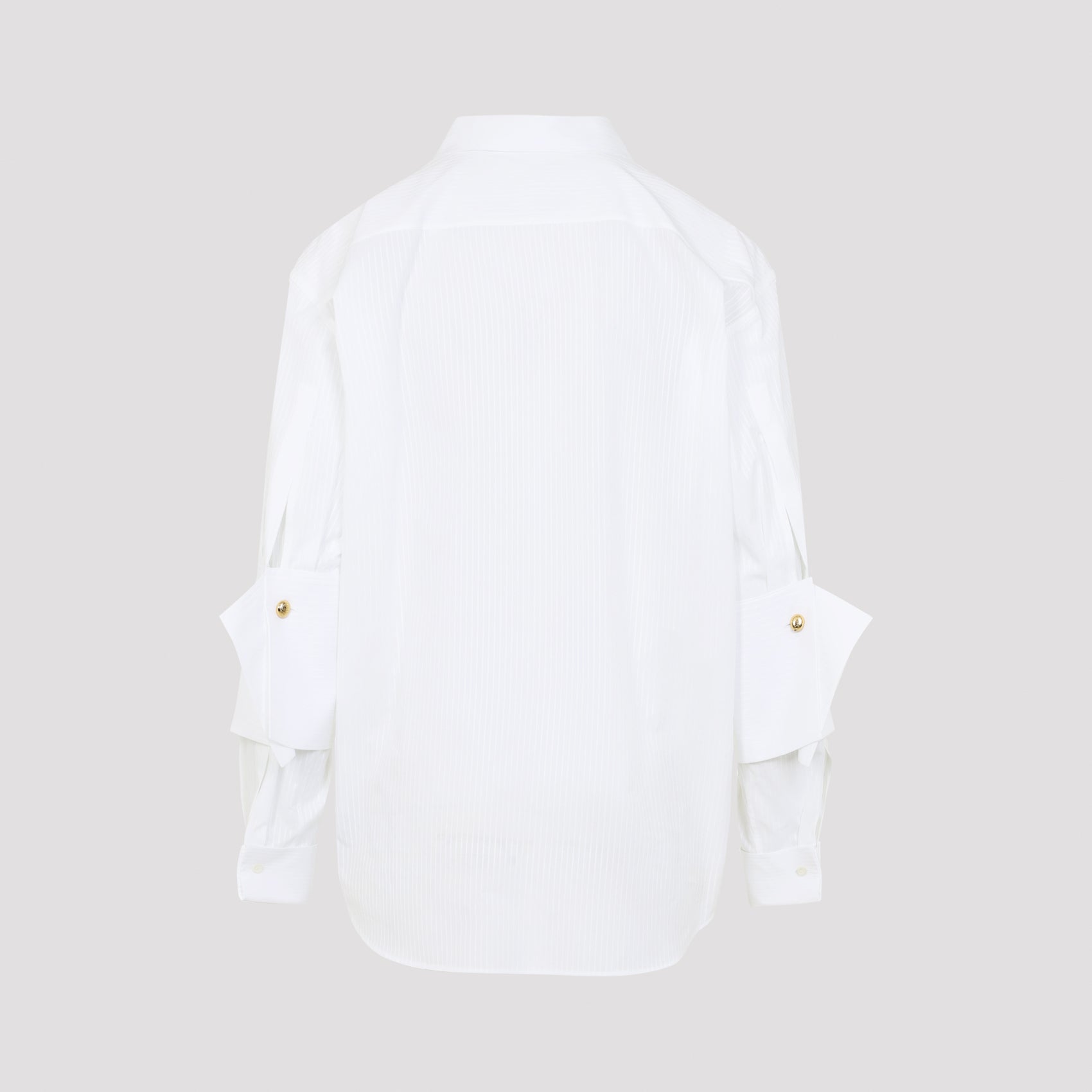 Crafted Shirt White Cotton Polyester