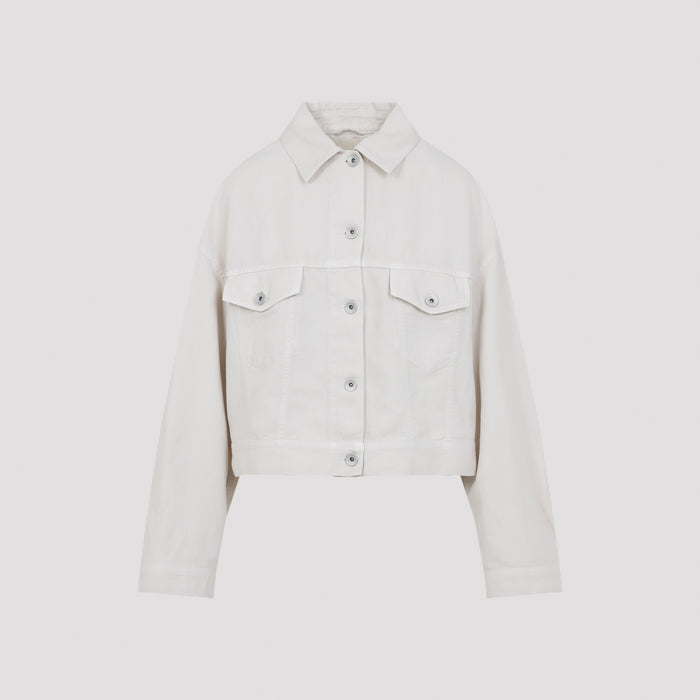 Cropped Bull Jacket Nude & Neutrals Cotton Linen