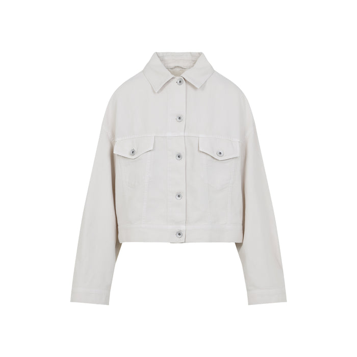 Cropped Bull Jacket Nude & Neutrals Cotton Linen