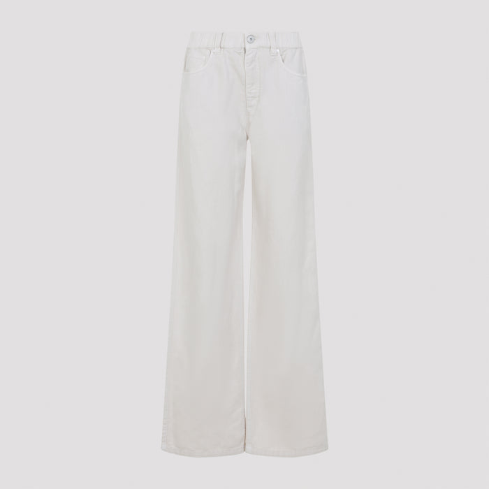 Bull Straight Pants Nude & Neutrals Cotton Linen