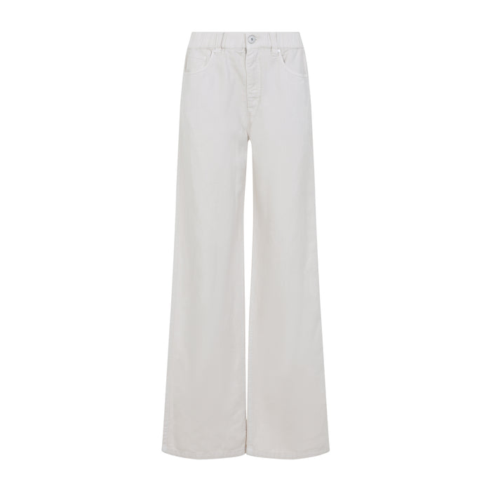 Bull Straight Pants Nude & Neutrals Cotton Linen