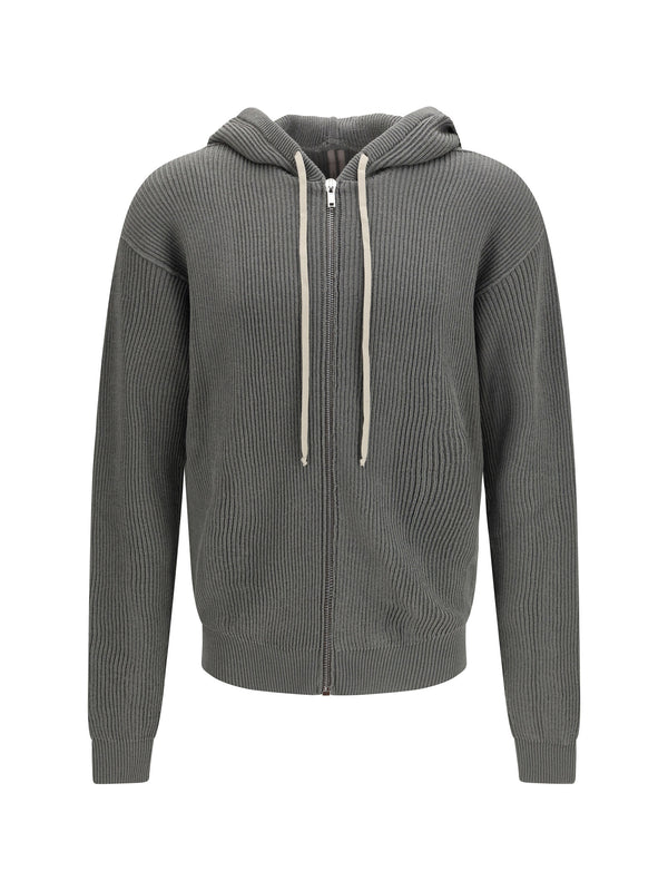 Rick Owens 100% Fleece Wool Ovis Aries hoodie in gray